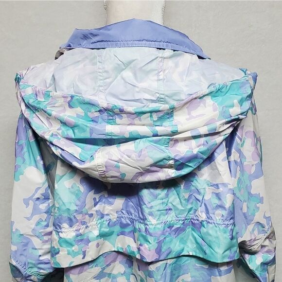LAUREN James Ladies Pastel Camouflage Hooded Pull-over Anorak Jacket Windbreaker - Picture 12 of 15